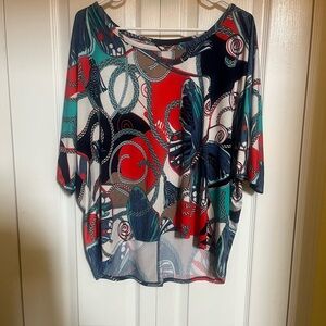 Colorful Abstract Women's Top